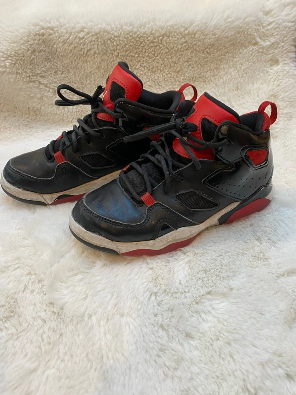 Nike Kids Black and Red High-Top Sneakers - Picture 6 of 8